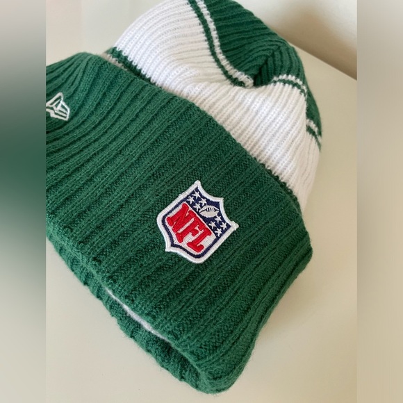 New Era NFL 2024 New York Jets Fleece Lined Cuffed Knit Green Hat Men’s M/L - Picture 6 of 9